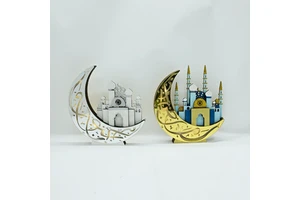 Islamic Religious Ramadan Moon Background Decorations Festive Activity Supplies and Gift