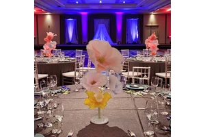 Vv397 New Design Flower Decoration Wedding Centerpieces Decor Giant Flowers Silk Organza Art Installation Wedding Table Decor