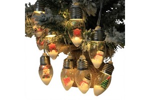 Cross-Border New Christmas Light String Santa Claus LED IP44 Indoor Decoration Snowman Christmas Tree Bulb Light