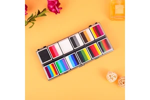 Water Activated Rainbow Split Color Painting Palette Liner Neon Face Body Paint