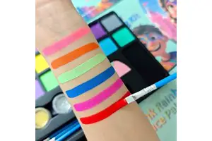 Kids Temporary Face & Body Painting Supplies Kit for All Ages for Halloween Christmas New Year's Day Parties