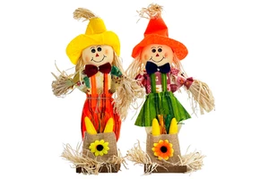Custom Brand Giant Scarecrow Halloween Decoration 28cm Cloth Straw Wooden Outdoor Garden Party Supplies Tableware & Home Decor