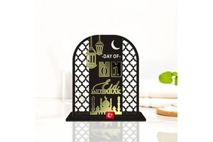 Islamic Religious Ramadan Supplies Moon Castle Display Acrylic Countdown Calendar Fasting Decorations for Gift Giving