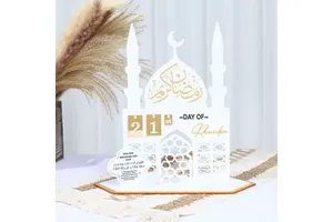 New Design Acrylic Countdown Supplies 30 Days Until Eid Mubarak Advent Calendar Islamic Gift Ramadan Decoration