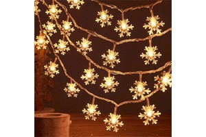 Wholesale Christmas Tree Decoration Mini Christmas Led Flashing String Lamps Holiday Fairy Snowflake Light