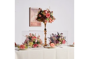 OEM Blueway Luxury High Quality Decorative Flowers Plants Wedding Event Table Centerpieces Artificial Silk Flower Decorations