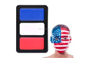 3 Color American Flag Body Painting Supplies Red White Blue Face Paint for Independence Day