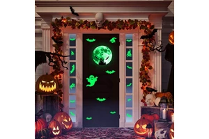 Halloween Stickers for Wall, Window, Ceiling Decoration Party Supplies Waterproof Scary Halloween Theme Party Decorations