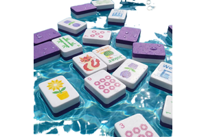 Modern Portable Floating Foam Mahjong Set 160 Tiles Pool Party Game EVA Material Waterproof UV Printed Entertainment 2 Players