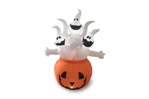 Halloween Inflatable Polyester Fiber Ghost Pumpkin Decoration Waterproof Vivid Imagery for Party Wall Decorations Party Supplies