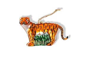 New Design High Quality Christmas Glass Tiger Ornaments for Christmas Decoration