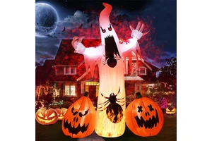 Blow up Halloween Inflatables Build-in Led Inflatable Ghost Pumpkin for Home Yard Indoor Outdoor Decoration