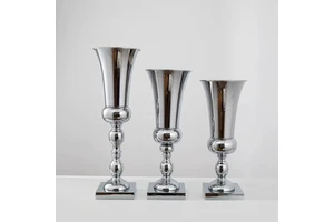 Modern Aluminum Tabletop Flower Vase Set High Quality Wedding Decoration