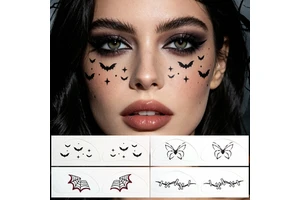 Wholesale Eco-Friendly Paper Spider Web Watercolor Design Halloween Party Makeup Non Toxic Face Temporary Tattoo Stickers