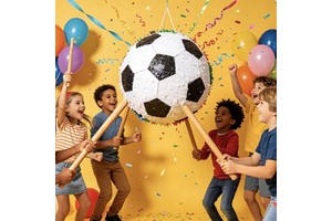 Wholesale Lanweier Traditional Candy Knocking Game Props Children's Small Football Paper Pinata Easy Assembly for Party Birthday
