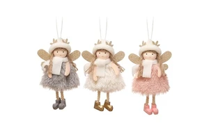 Christmas Ornaments Hanging Ornament Smile Doll Christmas Angel Elk Hat Angels Hanging Decor