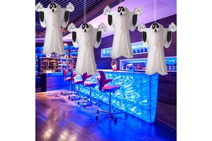 Halloween Party Decoration Hanging Ghost Honeycomb Ornaments Halloween Hanging Paper Lanterns Reusable Scary Party Supplies