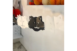 Hanging Cartoon Style Cat Shape Tissue Paper Garlands for Halloween and Thanksgiving Party Decorations 12' Length High Quality
