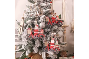Merry Christmas Wooden Craft Snowman Xmas Tree Santa Claus Ornament New Year Kids Toys Christmas Decoration for Home Navidad