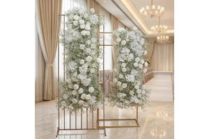 Arch Hanging Flower Table Centerpieces Arrangement Artificial Gypsophila Flower Baby Breath Flower Table Runner For Wedding