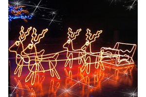 Outdoor Waterproof LED Christmas Lights Merry Christmas Reindeer Exterior Flashing