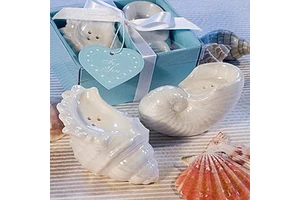 Creative Ceramic Shell Conch Seasoning Bottle Small Wedding Return Gift Pepper Jar Kitchen Supplies Party Favor