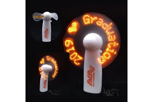Advertising Wedding Gifts Giveaways Party Toys Hand Handheld Customized Flashing Mini Light up LED Message Fan