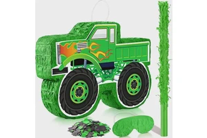 Buy Small Truck Pinata for Kids Birthday Construction Pinata with Stick Blindfold Confetti for Carnival Events Fiesta Decor Game