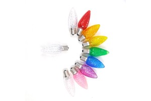 Faceted C9 Colorful LED Christmas Lights Outdoor Weatherproof Holiday String Lighting for Home Balcony Festival