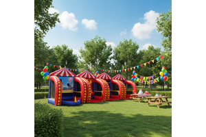 Popular Inflatable Sports Zone 4-in-1 Detachable Carnival Game Set Portable Interactive Shooting Games for Party Hire & Events