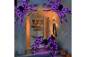 Hot Selling Large Outdoor Halloween Hairy Spider LED Decorations Party & Yard Decorations Props