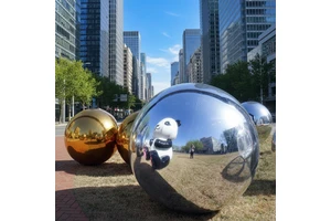 Customized Large PVC Silver Mirror Party Balloon Holiday Advertising Inflatable Mirror Balls Quality Decoration Supplies