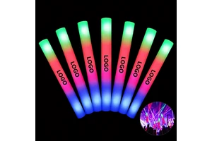 Pafu Customized Logo Glow In The Dark Party Supplies Colorful LED Foam Stick