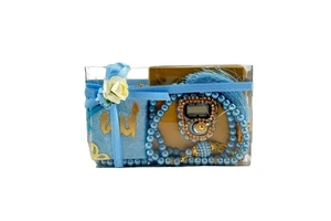 2025 Blue Zikrmatic Tasbeeh Mini Quran Gift Set Hot Selling Islamic Wedding Eid Party Favors with Digital Tasbeeha Counter