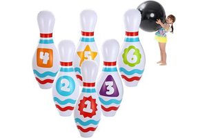 Inflatable Bowling Set for Kids and Adults Get-Together Party