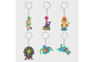 Circus Animal Keychain PVC Cute Keychain Party Favors for Kids Keychains Valentine's Day Gifts Birthday Party Supplies Souvenir