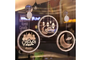 Muslim Islam Ramadan Decoration Acrylic LED Light EID Mubarak LED Light Decoration Ramadan Eid Decorations Supplies Wholesale