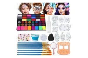 New 54-color Water-soluble Body Face Paint Kit for Halloween Christmas Festival Costume