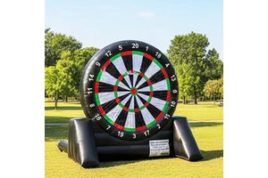Inflatable Football Carnival Game Dart Board Jeu De Flechettes De Football Gonflable with Blower for Party Rental Equipment