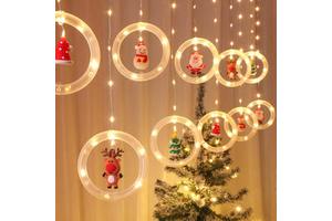 Wholesale PVC LED Christmas Tree Lights Decoration USB Power Ornament Hanging Light for Christmas Decorations