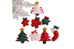 Christmas Decoration Felt DIY Tree Hanging Ornaments Snowflake Gifts