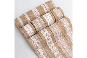 Jute Lace Woven Tape, Vintage Decor Ribbon, DIY Handmade Bow Material, Burlap Ribbon for Christmas Tree Ornaments
