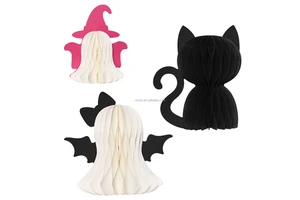 Halloween Standing Paper Decoration Honeycomb Cats Ornament Party Supplies Eco-friendly Home Decor