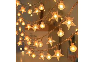 Christmas LED Lights Snowflake Star Waterproof Lights Christmas Decoration Outdoor Lights