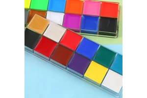 12 Colors Water-Based Makeup Kit Washable Body and Face Paint for Kids for Oil Painting and Art Supplies