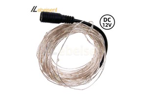 LED Light String IP65 5M 50LEDs 10M 100LEDs DC 12V Female Plug Outdoor Waterproof Wedding Christmas Decoration Copper Wire Lamp