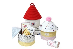 Handwoven Candy House Series Gift & Craft Box for Graduation Birthday Celebrations Centenarian Banquet Favors