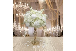 Artificial Wedding Table Floral Arrangements White Blue Rose Decoration Flower Ball Wedding Centerpieces for Hotel Decoration