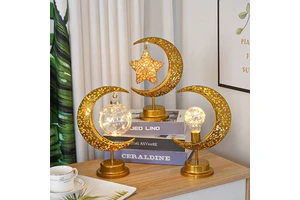 DAMAI Islamic Muslim Festival Party Supplies Desk Lamp Moon Led Lights Eid Mubarak Ramadan Kareem Decoration for Home