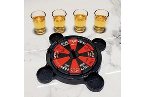 Adults Unisex Roulette Shots Drinking Games Set Plastic Tabletop Toy for KTV Bar Nightclub Halloween Party Supplies